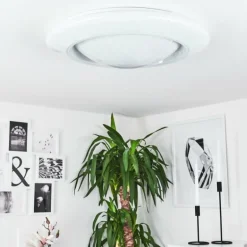 Plafonnier Cresta LED Blanc, 2 lumières, Changeur de couleurs