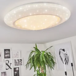 Plafonnier Cresta LED Blanc, 2 lumières, Changeur de couleurs