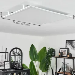 Plafonnier Crum LED Blanc, 1 lumière, Télécommandes