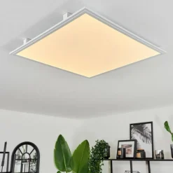 Plafonnier Crum LED Blanc, 1 lumière, Télécommandes