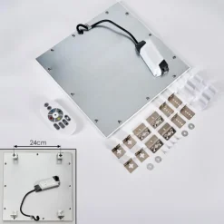 Plafonnier Crum LED Blanc, 1 lumière, Télécommandes