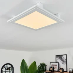 Plafonnier Crum LED Blanc, 1 lumière, Télécommandes