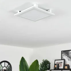 Plafonnier Crum LED Blanc, 1 lumière, Télécommandes