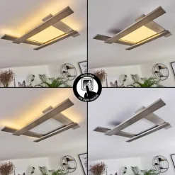 Plafonnier Cuchara LED Nickel mat, 1 lumière