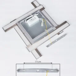 Plafonnier Cuchara LED Nickel mat, 1 lumière