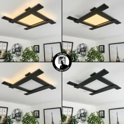 Plafonnier Cuchara LED Noir, 5 lumières