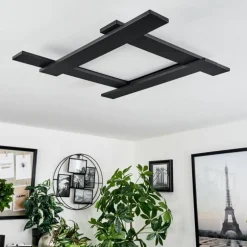 Plafonnier Cuchara LED Noir, 5 lumières