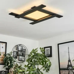 Plafonnier Cuchara LED Noir, 5 lumières