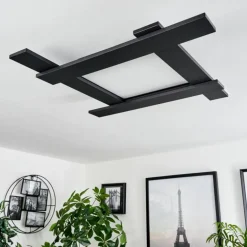 Plafonnier Cuchara LED Noir, 5 lumières