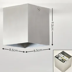 Plafonnier Curacao Argenté, 1 lumière