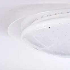 Plafonnier Cure LED Blanc, 1 lumière, Télécommandes, Changeur de couleurs