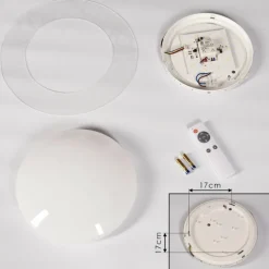 Plafonnier Cure LED Blanc, 1 lumière, Télécommandes, Changeur de couleurs