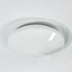 Plafonnier Cure LED Blanc, 1 lumière, Télécommandes, Changeur de couleurs