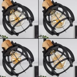 Plafonnier Dandin Noir, 3 lumières