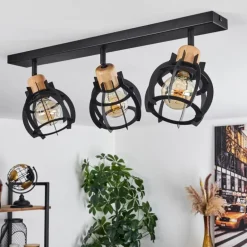 Plafonnier Dandin Noir, 3 lumières