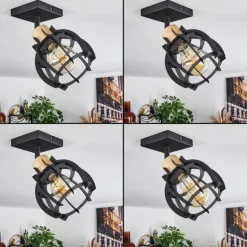 Plafonnier Dandin Noir, 1 lumière