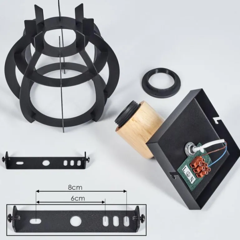 Plafonnier Dandin Noir, 1 lumière