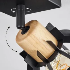 Plafonnier Dandin Noir, 1 lumière