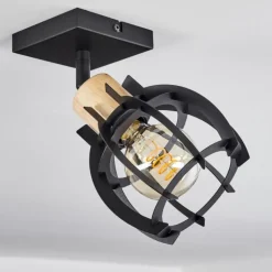 Plafonnier Dandin Noir, 1 lumière