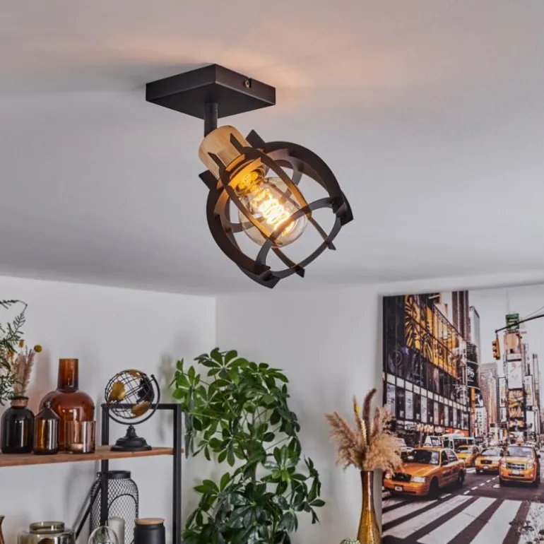 Plafonnier Dandin Noir, 1 lumière