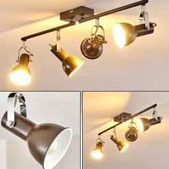 Plafonnier Danikon Brun, 4 lumières