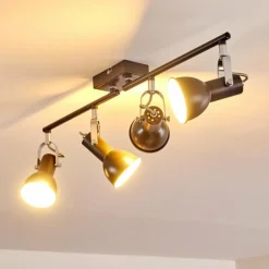 Plafonnier Danikon Brun, 4 lumières