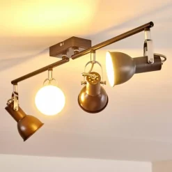 Plafonnier Danikon Brun, 4 lumières