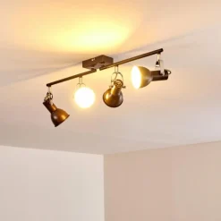 Plafonnier Danikon Brun, 4 lumières