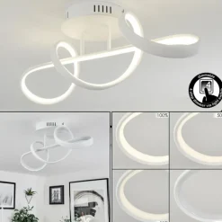 Plafonnier Dauntey LED Blanc, 1 lumière, Télécommandes