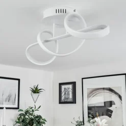 Plafonnier Dauntey LED Blanc, 1 lumière, Télécommandes