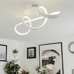 Plafonnier Dauntey LED Blanc, 1 lumière, Télécommandes