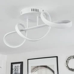 Plafonnier Dauntey LED Blanc, 1 lumière, Télécommandes