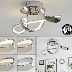 Plafonnier Dauntey LED Chrome, 1 lumière