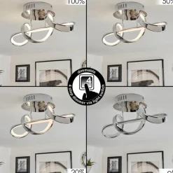 Plafonnier Dauntey LED Chrome, 1 lumière