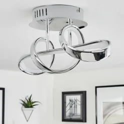 Plafonnier Dauntey LED Chrome, 1 lumière