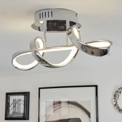 Plafonnier Dauntey LED Chrome, 1 lumière