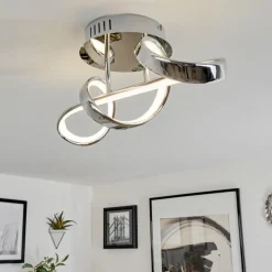 Plafonnier Dauntey LED Chrome, 1 lumière