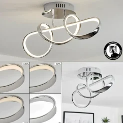 Plafonnier Dauntey LED Chrome, 1 lumière