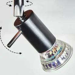 Plafonnier Deadwood LED Brun, Couleur bois, 4 lumières