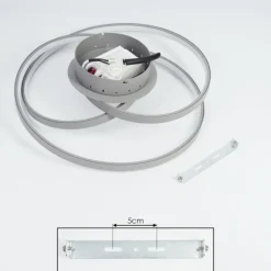 Plafonnier Demaine LED Gris, 1 lumière