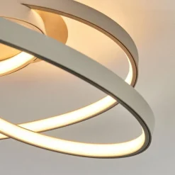 Plafonnier Demaine LED Gris, 1 lumière