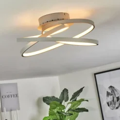 Plafonnier Demaine LED Gris, 1 lumière