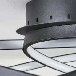 Plafonnier Demaine LED Noir, 1 lumière