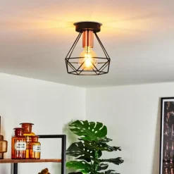 Plafonnier Denno Cuivre, Noir, 1 lumière