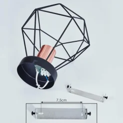 Plafonnier Denno Cuivre, Noir, 1 lumière