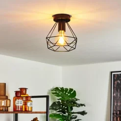 Plafonnier Denno Noir, 1 lumière