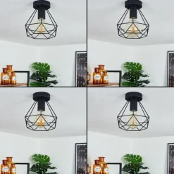 Plafonnier Denno Noir, 1 lumière