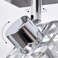 Plafonnier Desrue Chrome, Argenté, 1 lumière