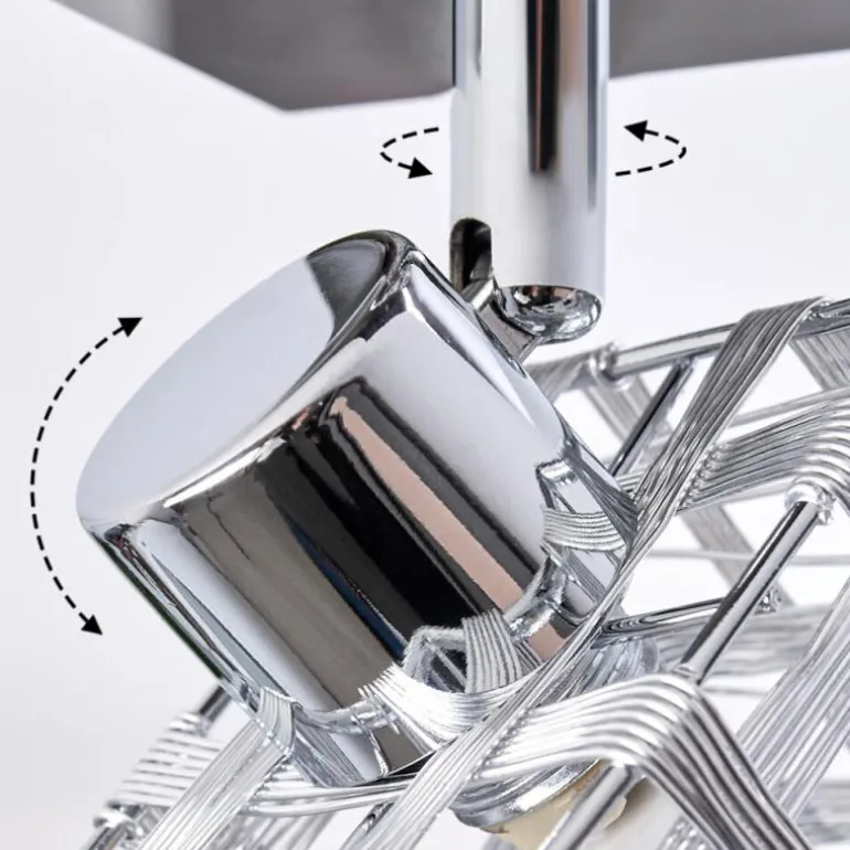 Plafonnier Desrue Chrome, Argenté, 3 lumières