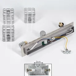 Plafonnier Desrue Chrome, Argenté, 3 lumières